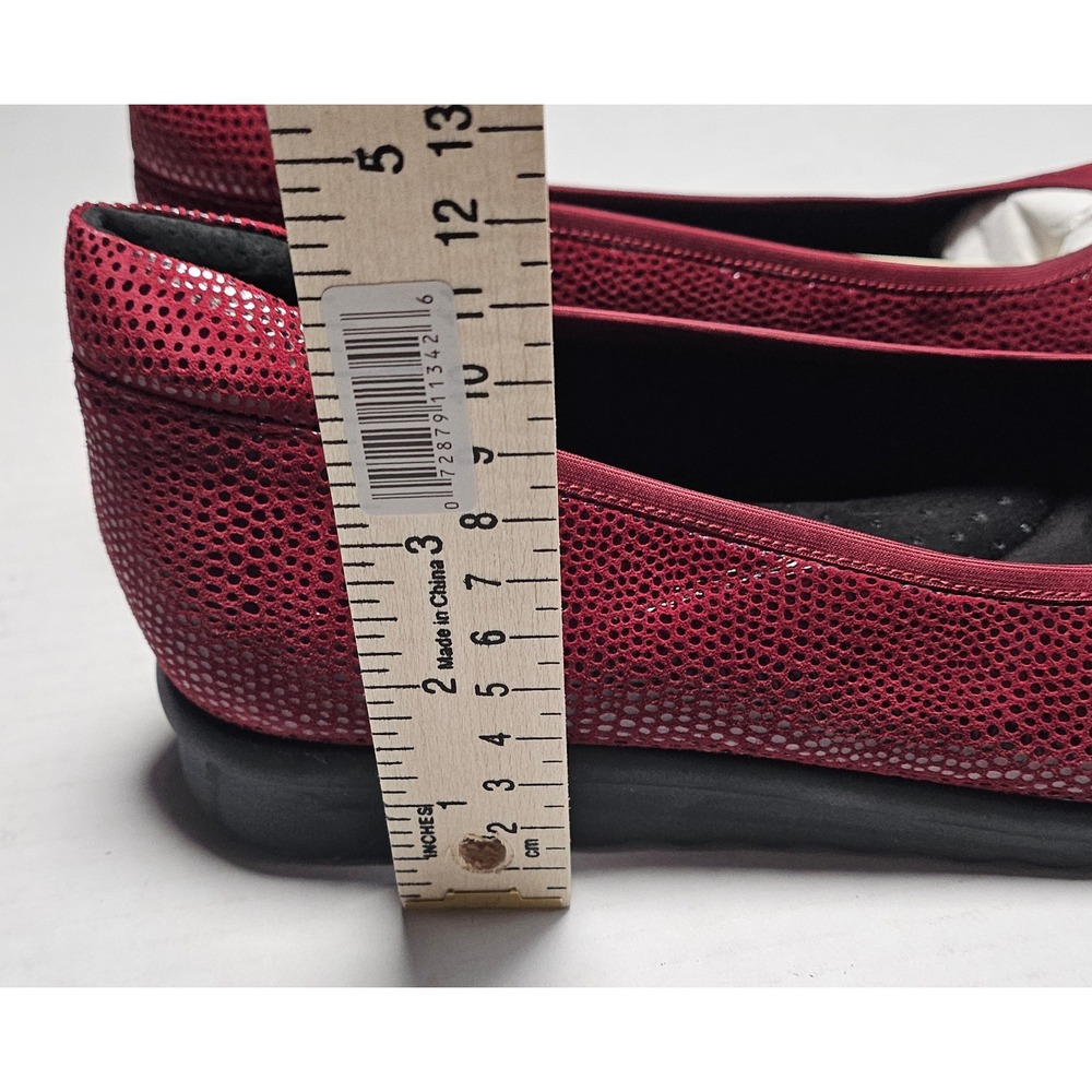 Vaneli Sport Donia Amaranto E Printed Leather Ballet Wedge Pumps Womens 10M NEW - Picture 4 of 15
